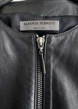 Шкіряна куртка alberta ferretti 4