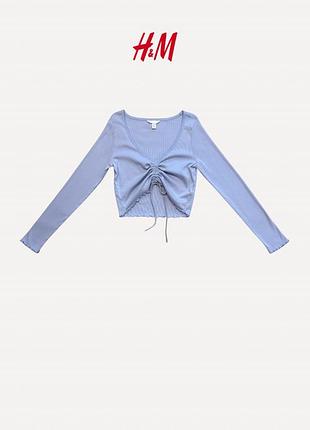 Кофта лонгслів блакитна h&m