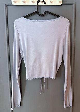 Кофта лонгслів блакитна h&m 3