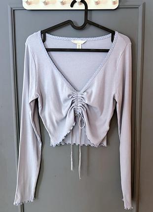 Кофта лонгслів блакитна h&m 2