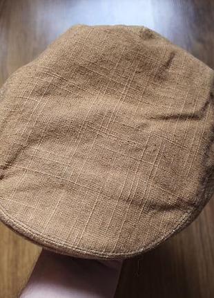 Летняя льняная унисекс кепка flat cap g&amp;h great horse, размер 56 (100% лен)