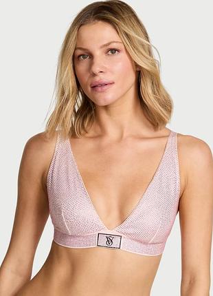 Женский бюстгальтер-бралетт shine cotton wireless plunge bralette.