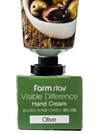 Крем для рук farmstay visible difference hand cream olive увлажняющий 100 мл daily skin care 3