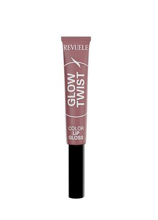 Блеск для губ жидкий revuele glow twist тон 05 розово-коричневый, 9 мл daily skin care