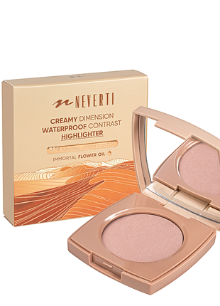 Хайлайтер для обличчя creamy dimension waterproof contrast highliter neverti водостійкий (np205), 002 рожевий daily skin care