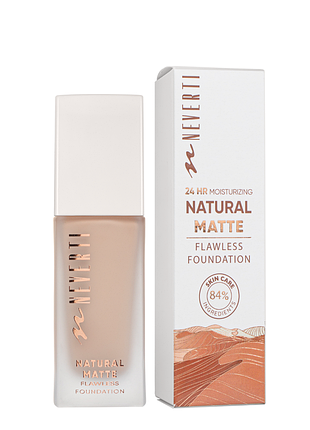Тональная основа матирующая увлажняющая neverti natural matte (np302), 001 porcelain айвори
