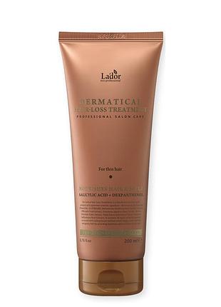 Маска для тонких волос укрепляющая la'dor dermatical hair-loss treatment 200 мл