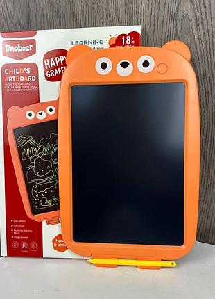 Детский планшет доска для рисования lcd медведь, планшетка для художества мишка детская 12 дюймов 10