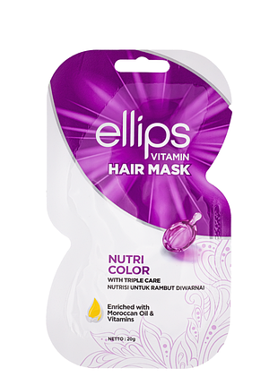 Маска для фарбованого волосся ellips nutri color 20 г (0023) daily skin care
