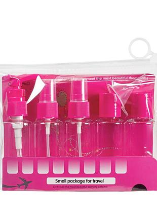 Дорожный набор емкостей для косметики wh travel bottles set. 5 шт, малиновый