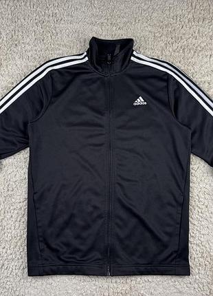 Чоловіча чорна олімпійка adidas aeroready повсякденна кофта з лампасами