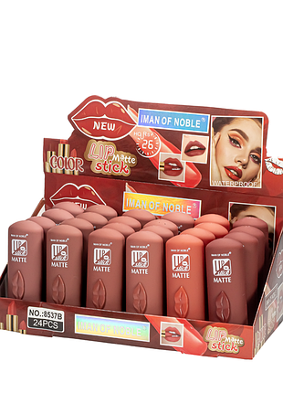 Набір матових помад для губ iman of noble, 24 шт 8537b daily skin care