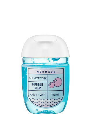 Антисептик для рук mermade bubble gum парфюмированный гелевый 29 мл daily skin care