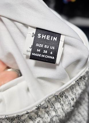 Юбка shein size: m белая 4