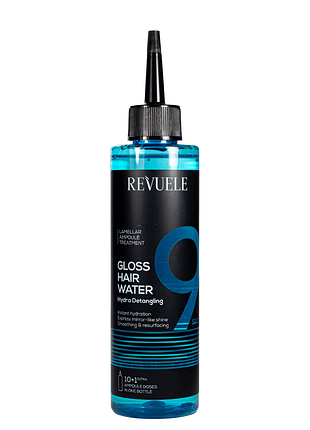 Рідкий кондиціонер для сухого та ламкого волосся revuele gloss hair water hydra detangling liquid conditioner 220 daily skin care