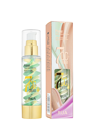 База під макіяж двоколірна rua 7 cc-cream concealer replenishment primer 6004, 01 ivory & mint green/слонова кістка - зелена daily