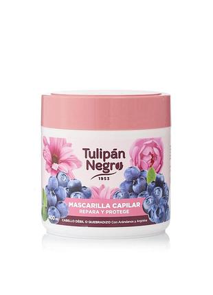 Маска для волосся tulipan negro "відновлення та захист" міцелярна 400 мл daily skin care