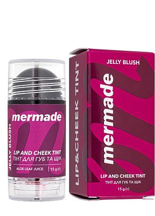 Стійкі рум’яна-тинт і блиск для губ mermade jelly blush, 15 г
