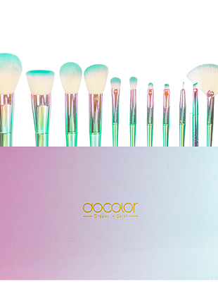 Набір пензлів для макіяжу docolor fantasy ii synthetic brush set 11 шт daily skin care