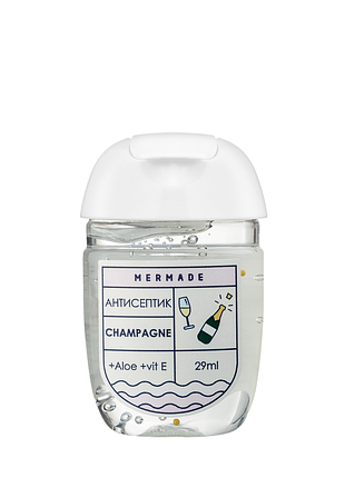 Антисептик для рук mermade champagne сhers парфюмированный гелевый 29 мл daily skin care
