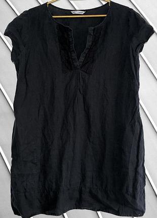 Жіноча лляна сукня autograph 100% льон uk 18 xxl 2xl 46 52 54 автограф пряма літня сукня з кишенями v-виріз льон сукня 54