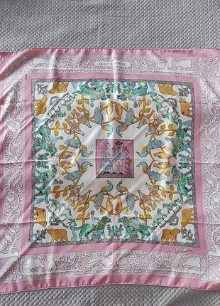 Вінтажна шовкова хустка hermès early america