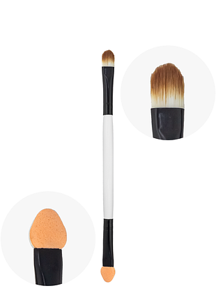 Кисть для теней двусторонняя с аппликатором в102/1 daily skin care