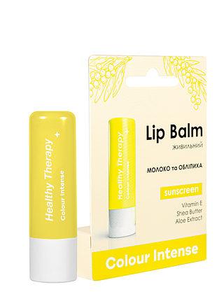 Бальзам для губ colour intense healthy therapy spf15, no 04 молоко и облепиха daily skin care