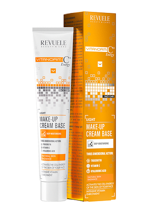 Легкая база под макияж revuele vitanorm c+ energy, 50 мл daily skin care