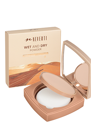 Пудра для лица neverti wet&dry (np201), 002 light pink светло-розовая daily skin care
