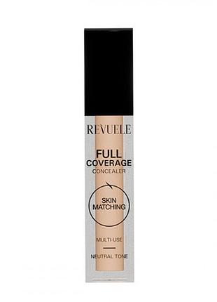 Рідкий консілер для обличчя revuele coverage натуральний тон, 5 мл daily skin care