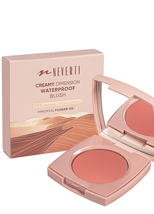 Рум'яна водостійкі компактні neverti creamy dimension waterproof blush 6 г (np203), 004 sweet touch помаранчеві