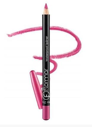 Карандаш для губ водостойкий flormar waterpoof lipliner no 216 нежно розовый soft pink daily skin care