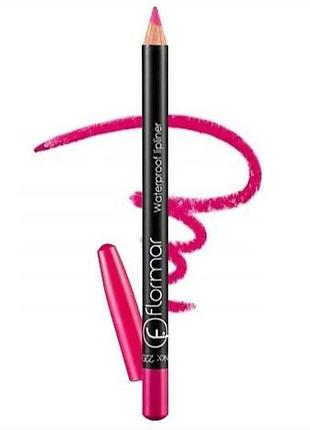 Карандаш для губ flormar waterpoof lipliner водостойкий no 220 фуксия rebellious fuchsia daily skin care