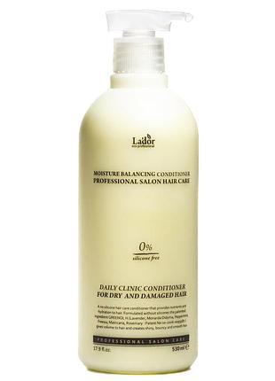 Кондиціонер для сухого та пошкодженого волосся la'dor moisture balancing conditioner зволожуючий 530 мл daily skin care