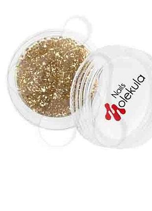Декор піксі для дизайну нігтів molekula nails crystal pixie золотистий daily skin care