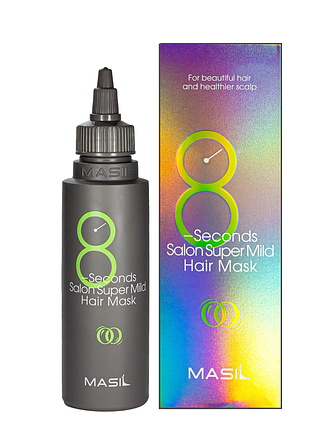 Відновлююча маска для пошкодженого волосся masil 8 seconds salon super mild hair mask 100 мл daily skin care
