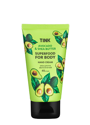 Крем для рук зволожувальний tink avocado з олією авокадо та ши 45 мл daily skin care