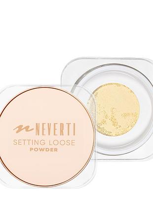 Пудра для обличчя розсипчаста neverti setting loose powder luminous finish 004 banana/банановий