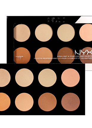 Палетка для контуринга лица nyx highlight & contour хайлайтер и скульптор daily skin care