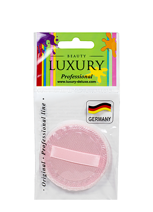 Спонж для макіяжу велюровий для нанесення пудри beauty luxury sp-03 рожевий