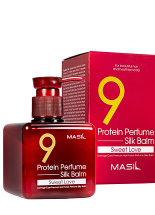 Парфюмированный бальзам для восстановления волос masil 9 protein perfume silk balm sweet love, 180 мл
