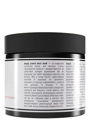 Маска-подкладка для волос протеиновая deeply protein basic mask, 300 мл daily skin care 2