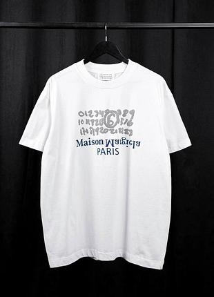 Футболка білого кольору maison margiela paris