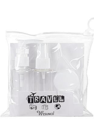 Дорожній набір ємностей для косметики wh travel bottles set 4 шт. білий