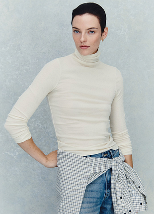 Базовый кремовый гольф h&amp;m premium (хлопок пима)
