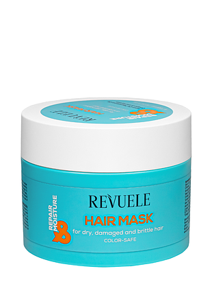Маска для волосся сухого, пошкодженого, ламкого revuele repair & moisture зволожуюча 300 мл daily skin care