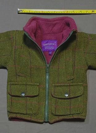 Плечі 27 см shire classic size 12-18 months 68cm made in uk шерстяна дитяча куртка 
country wear of dis 
outer : 60% wool