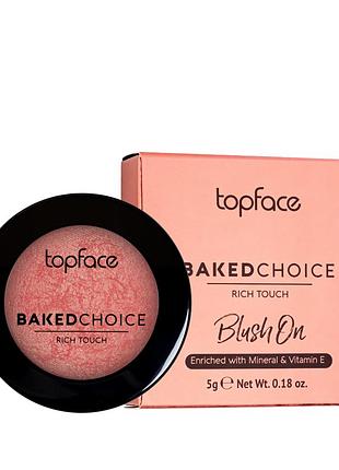Рум'яна запечені червоно-рожеві topface baked choice rich touch pt703 № 06 червоно-рожевий