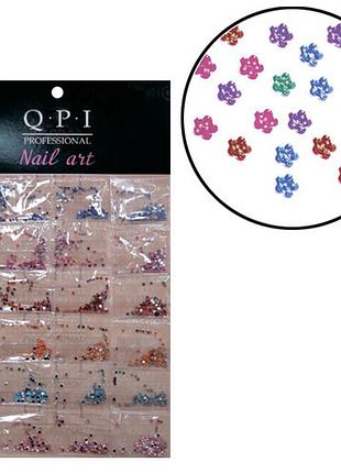 Стразы для дизайна ногтей "цветы" qpi professional 12 цветов (уп/24шт) ан-8005 daily skin care